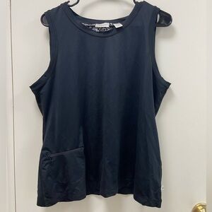 Z energy by‎ Chicos black exercize sleeveless top black w zipper pocket size 3